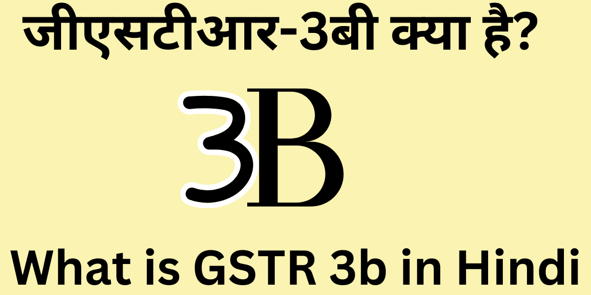 What is GSTR 3b in Hindi