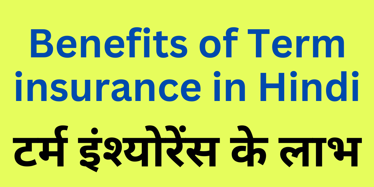 Benefits of Term insurance in Hindi